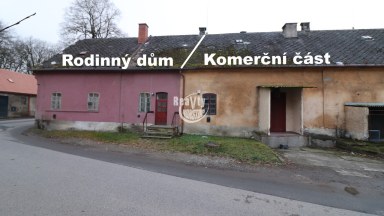 Prodej komerčního objektu a rodinného domu v Brtnici nedaleko krajského města Jihlavy.