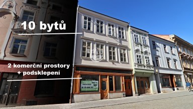 Bytový dům s deseti byty, komerčním prostorem a potenciálem k rozšíření v srdci Jihlavy.