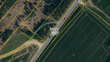 POZEMEK PRO UMÍSTÉNÍ BILBOARDU, nebo MOBILHEIMU, 300 metrů od dálnice D1, Praha - Brno, EXIT 119.